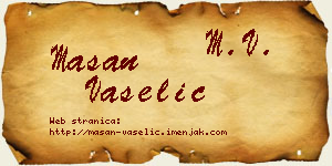 Mašan Vaselić vizit kartica